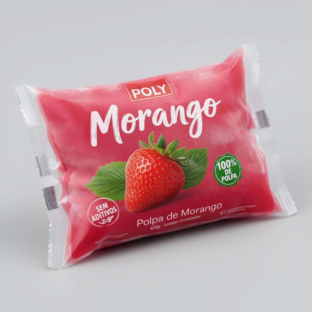 Embalagem flexível para Polpa de Morango